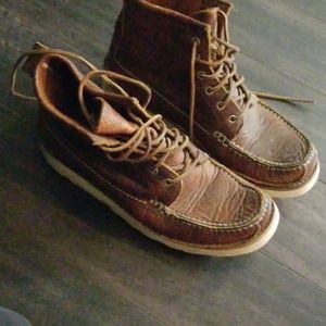 Aldo mens leather chuka boots